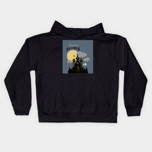 Classic Happy Halloween Scene Kids Hoodie